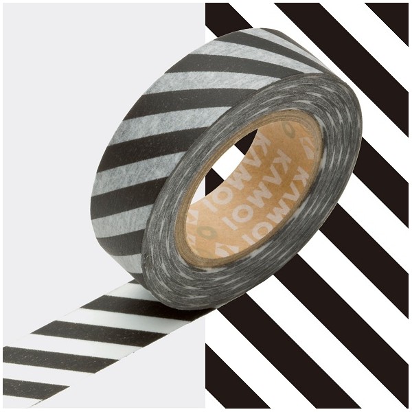 Masking Tape Ruban Adhesif Japonais 1 P Deco Monochrome Stripe Chiara Stella Home