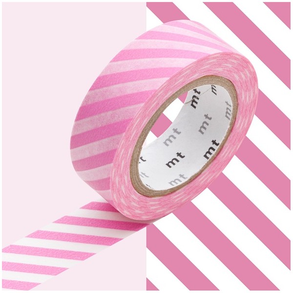 Masking Tape Ruban Adhesif Japonais 1 P Deco Stripe Pink Chiara Stella Home Chiara